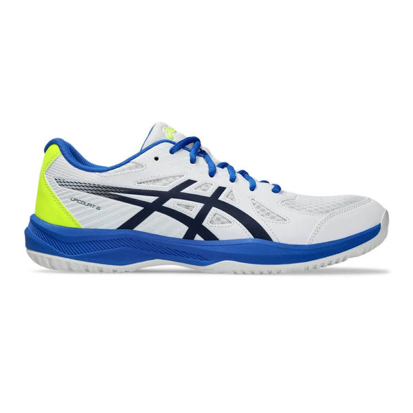 Asics Upcourt 6 Badminton Shoes (White/Midnight)