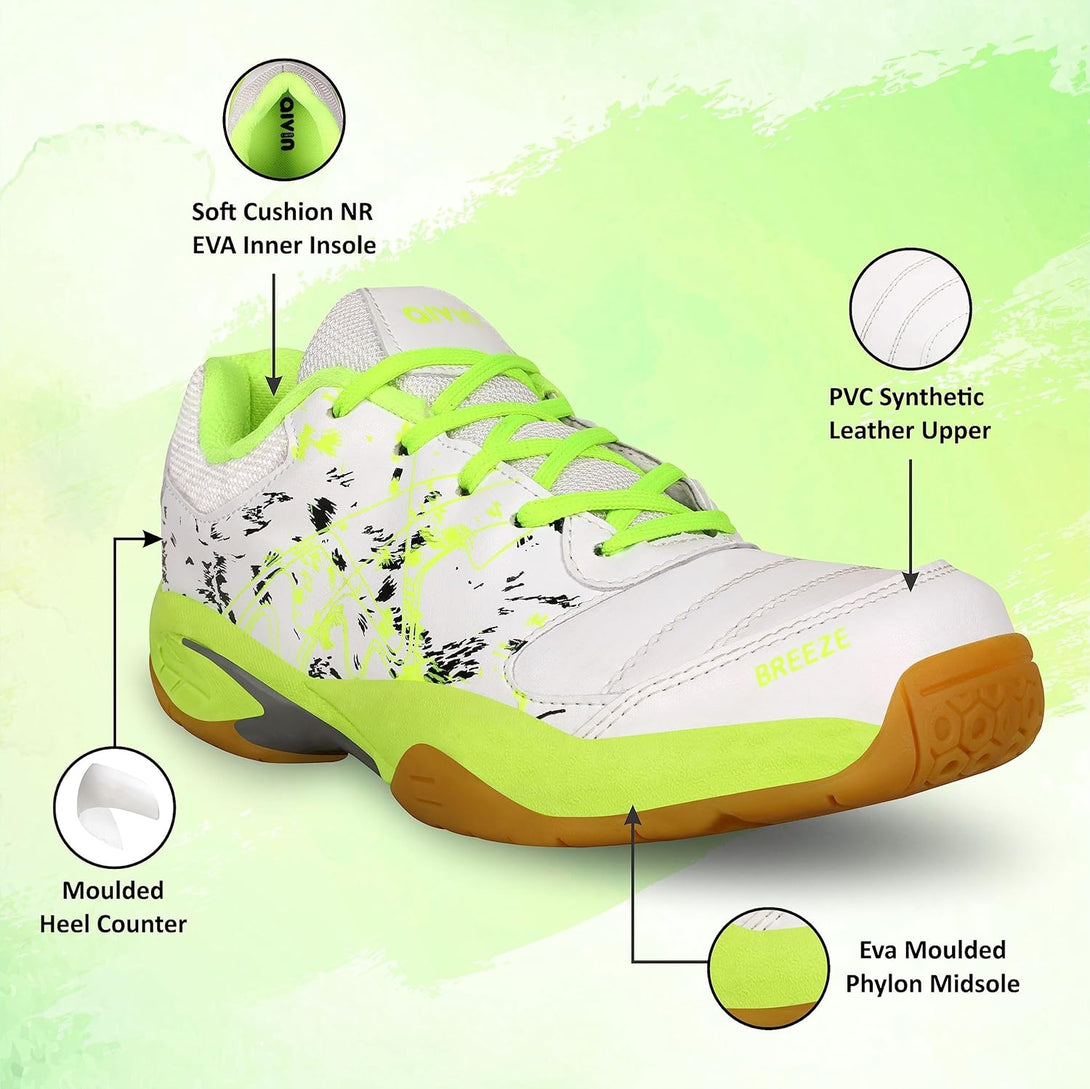 Aivin Breeze Badminton Shoes -White
