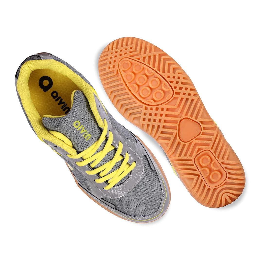 Aivin Clash Badminton Shoes -Yellow/Grey