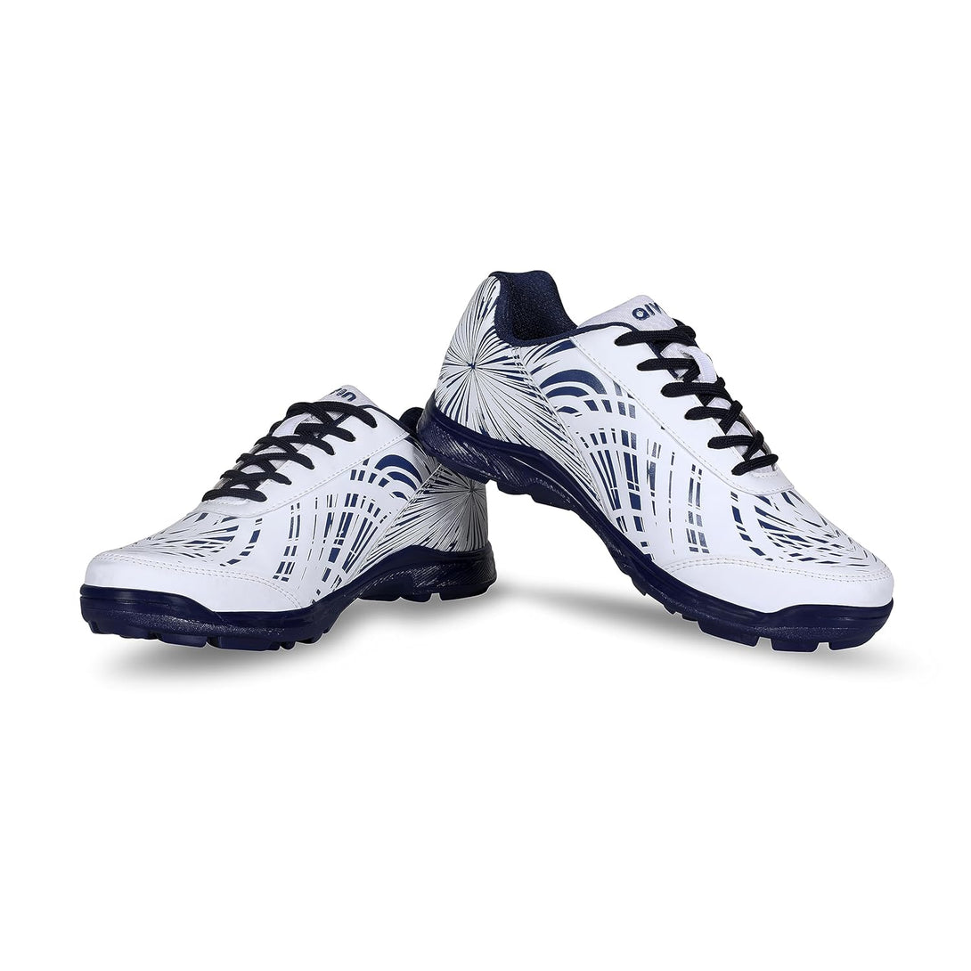Aivin County Cricket Shoes for Man-White/Navy Blue