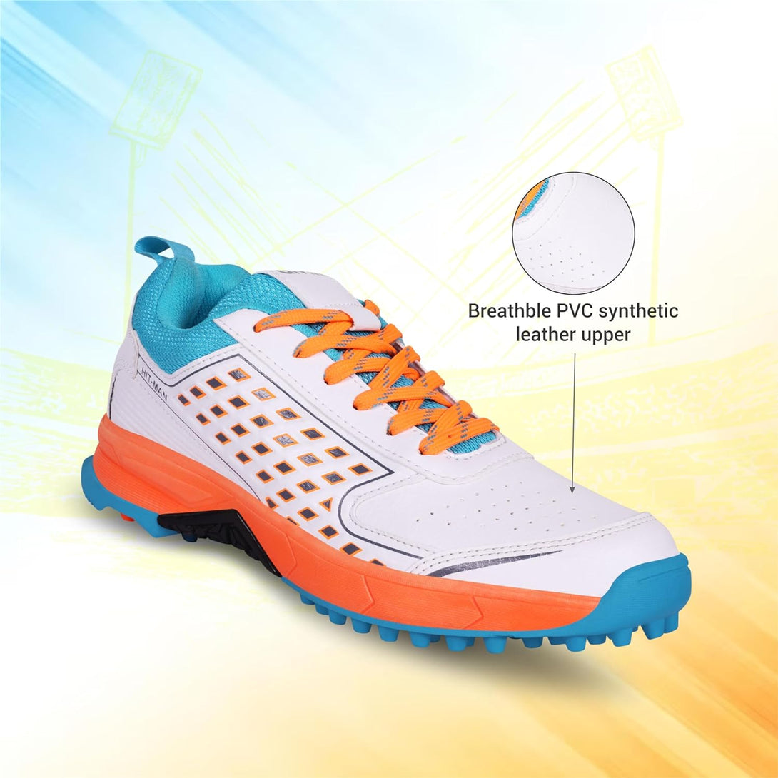 Aivin Hit-Man Cricket Shoes for Man- White / Orange