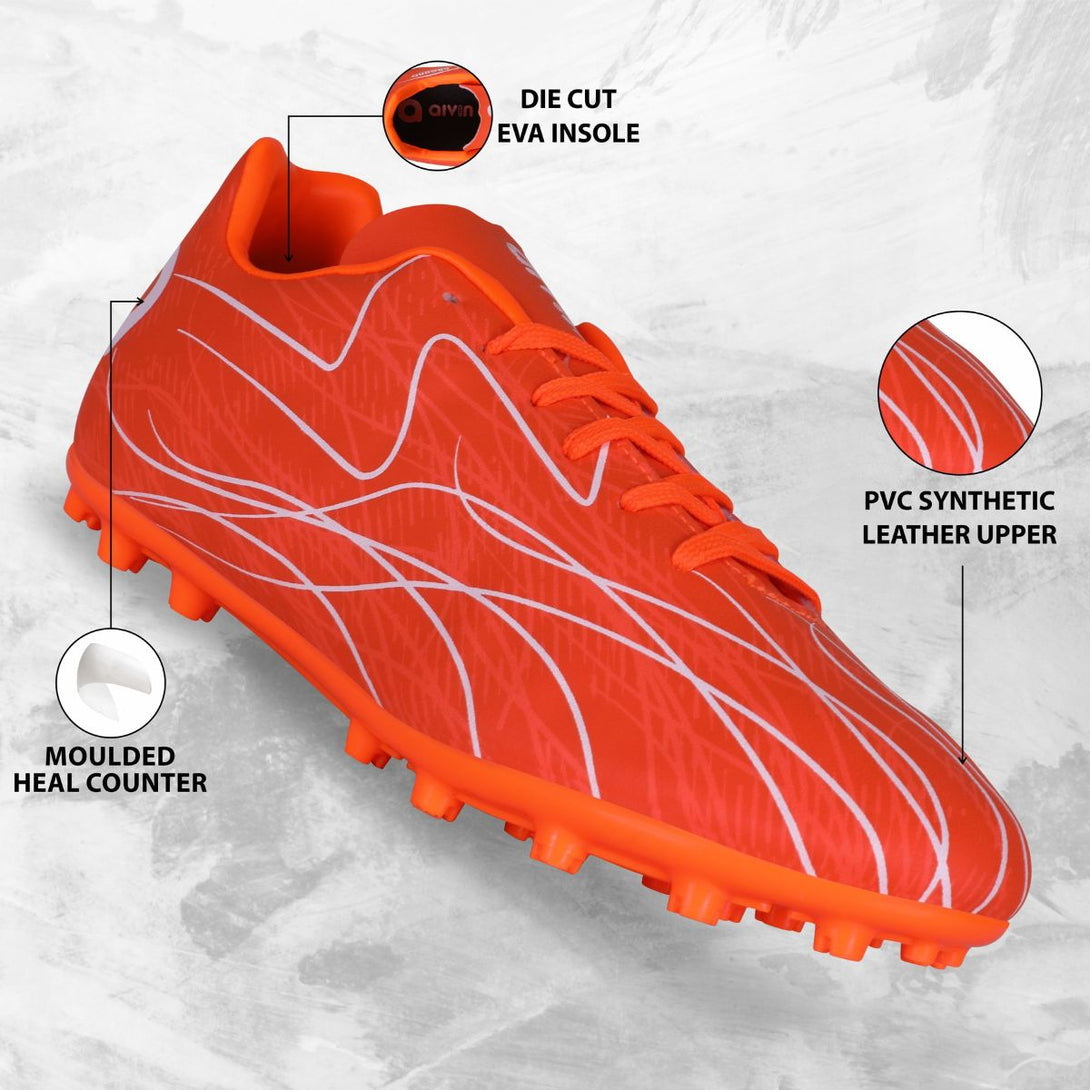Aivin Trend Multi Ground Football Shoes (Orange)