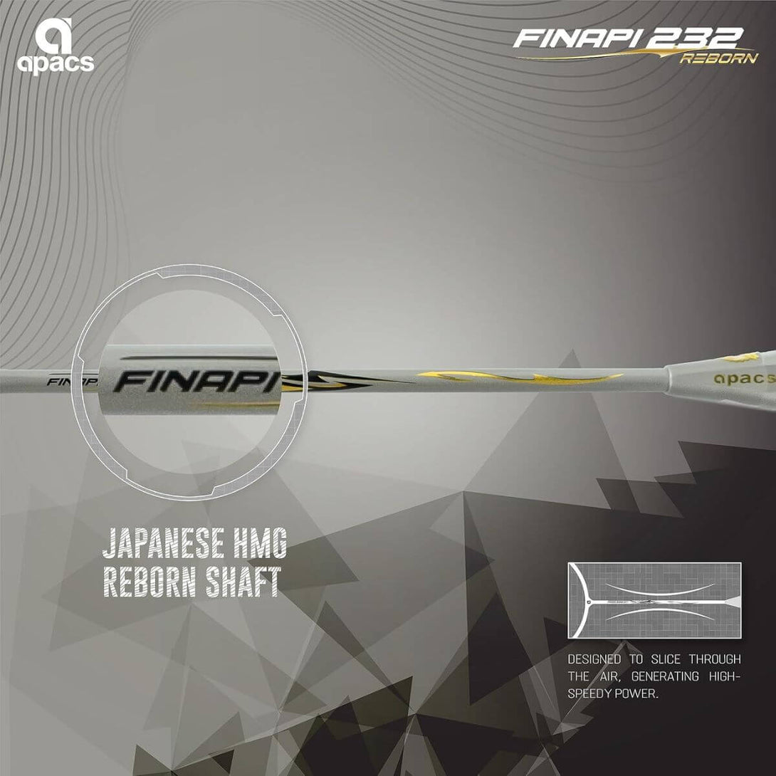 Apacs Finapi 232 Reborn Badminton Racquet-Unstrung – Sportswing.in