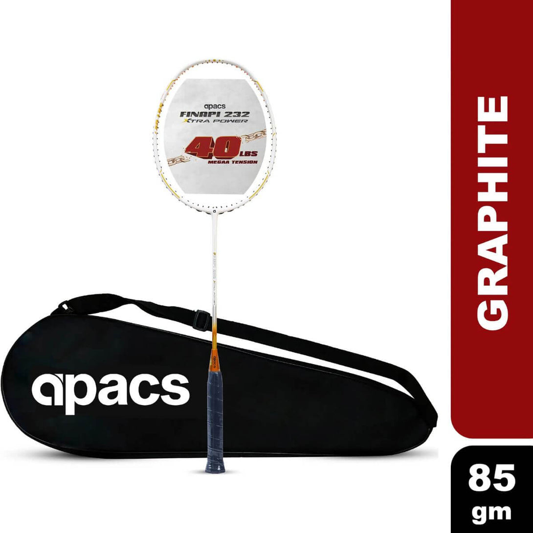 Apacs Finapi 232 Xtra Power Badminton Racquet (White) – Sportswing.in