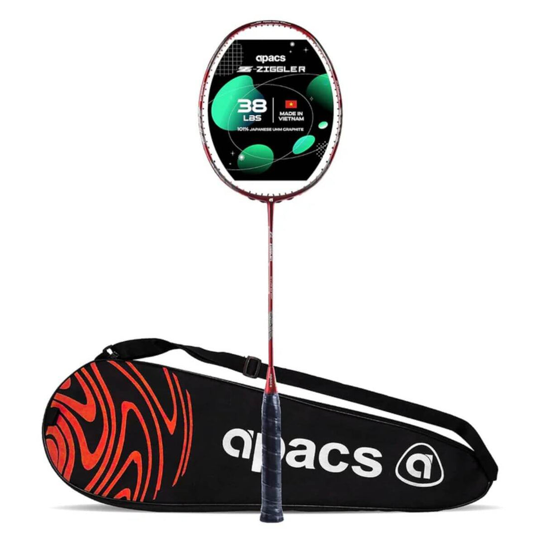 Apacs Z Ziggler Badminton Racquet (Red Matt) – Sportswing.in