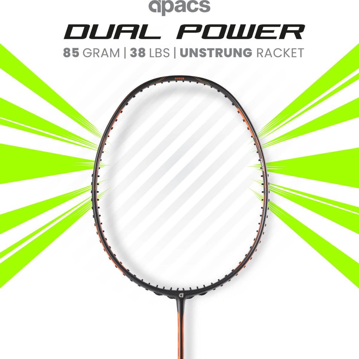 Apacs Dual Power Speed Badminton Racquet (Grey/Orange) – Sportswing.co