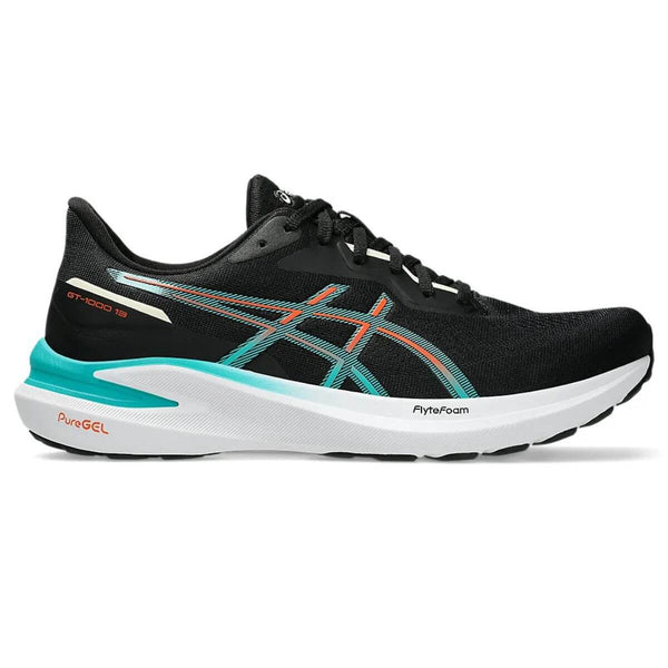 Asics GT-1000 13 Running Shoes (BLACK/WAVE TEAL)