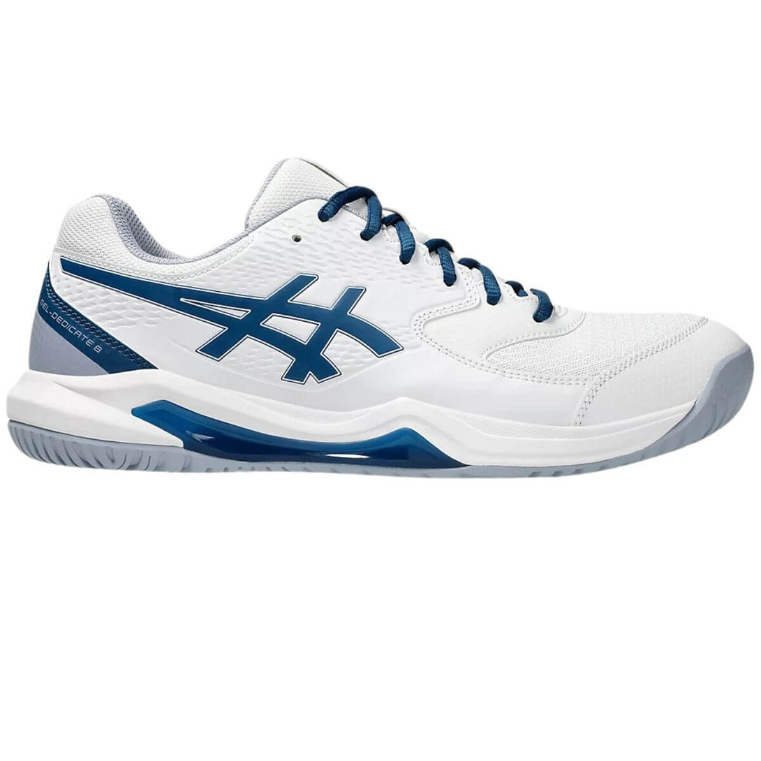 Asics Gel-Dedicate Tennis Shoes (White/Mako Blue)