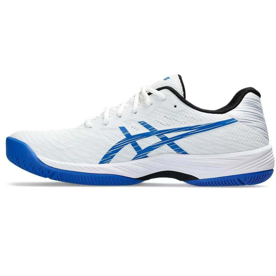Asics Gel-Game 9 Tennis Shoes (White/Tuna Blue)