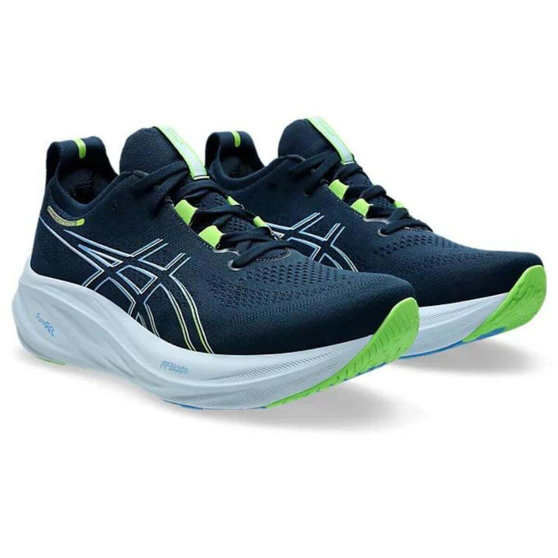Asics Gel-Nimbus 26 Running Shoes (French Blue/Electric Lime)