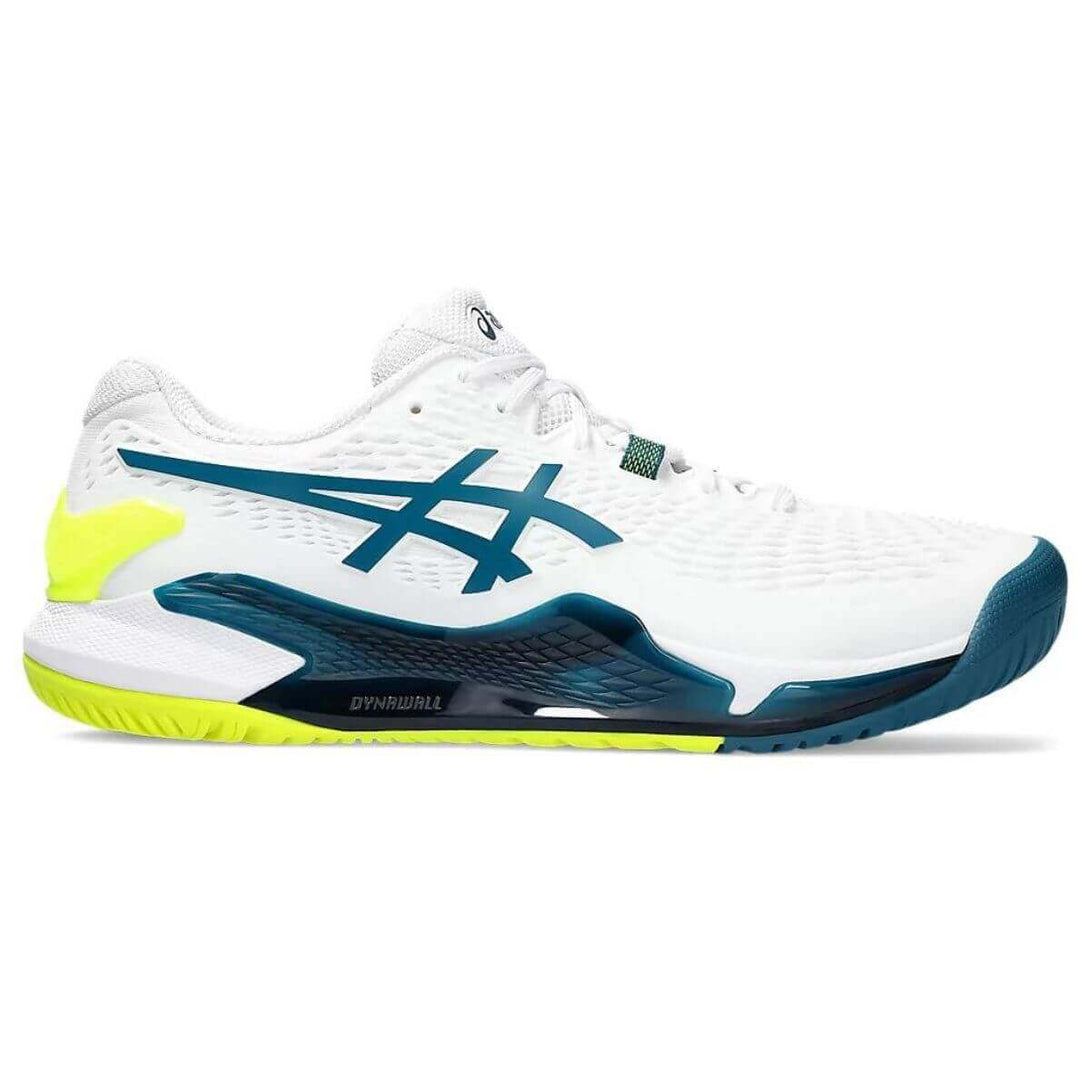 Asics Gel-Resolution 9 Tennis Shoes (White/Restful Teal)