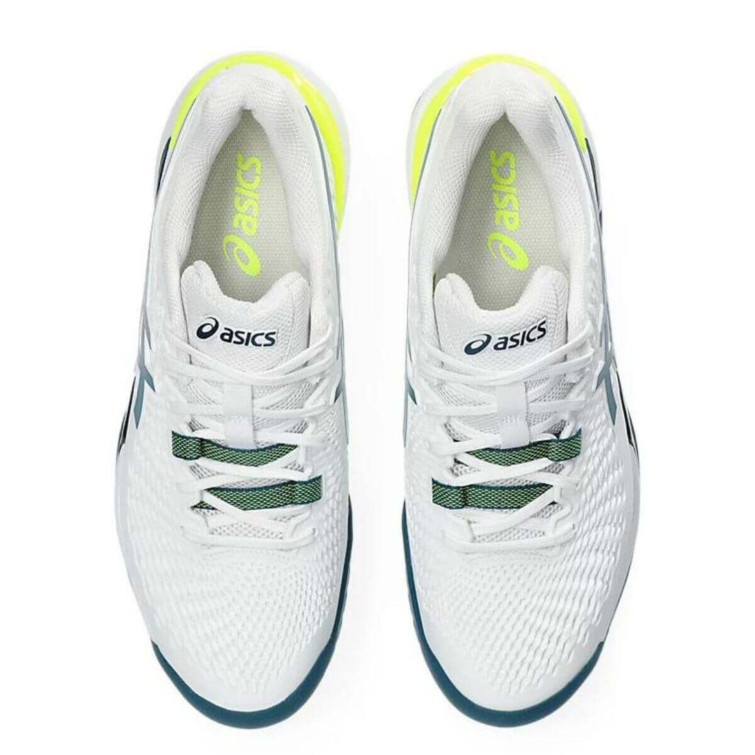 Asics Gel-Resolution 9 Tennis Shoes (White/Restful Teal)