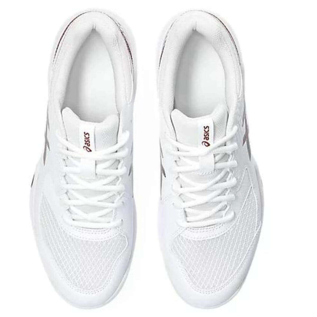 Asics Gel Dedication 8 Tennis Shoes (White/Antique Red)