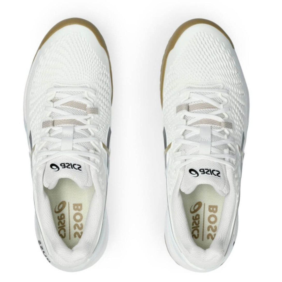 Asics Gel Resolution 9 Tennis Shoes (White/Black)