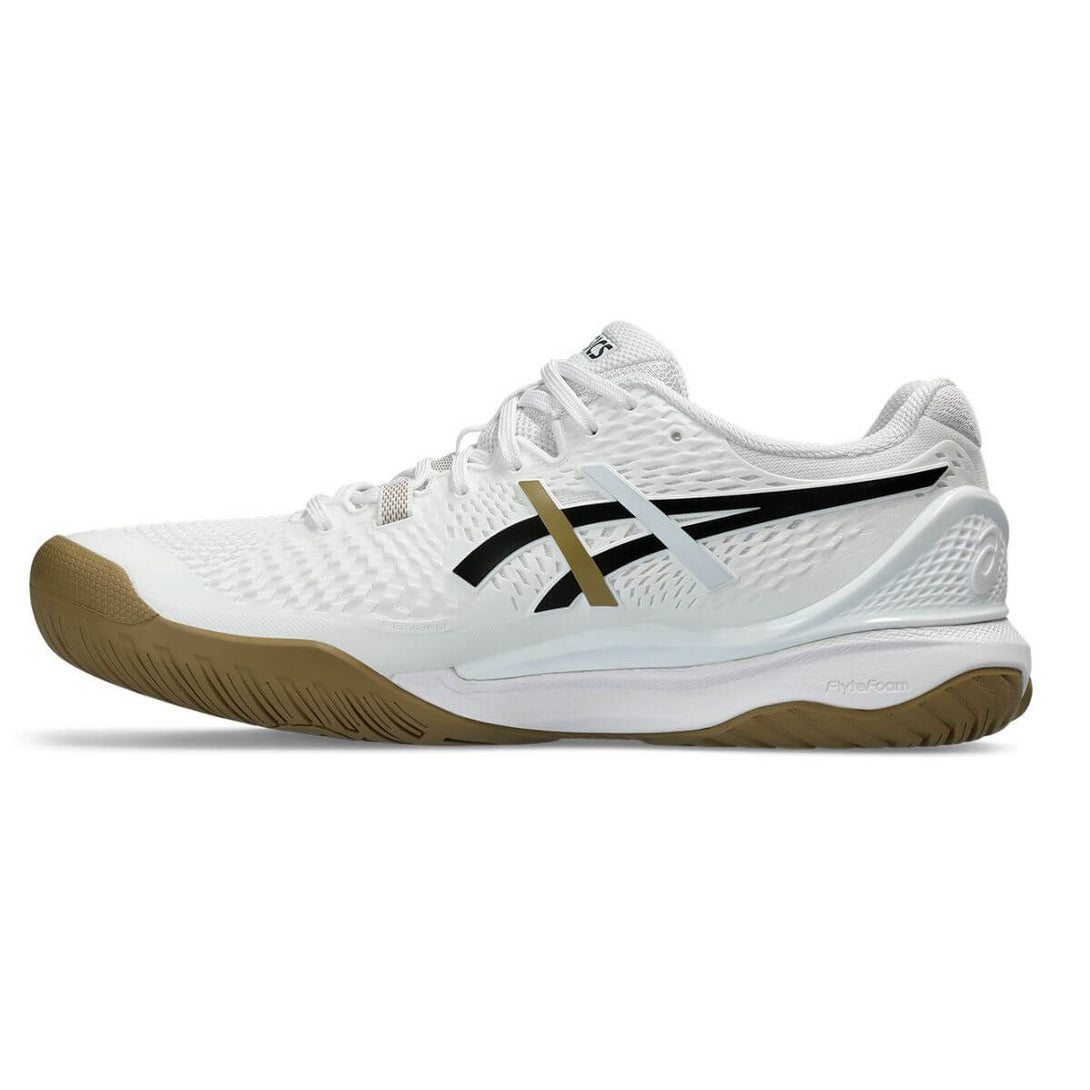 Asics Gel Resolution 9 Tennis Shoes (White/Black)