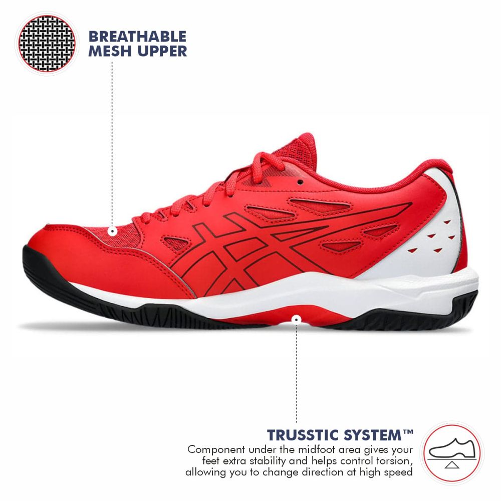 Asics Gel Rocket 11 Badminton Shoes (CLASSIC RED/WHITE)