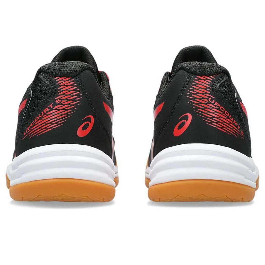Asics Upcourt 5 Badminton Shoes (BLACK/CLASSIC RED)