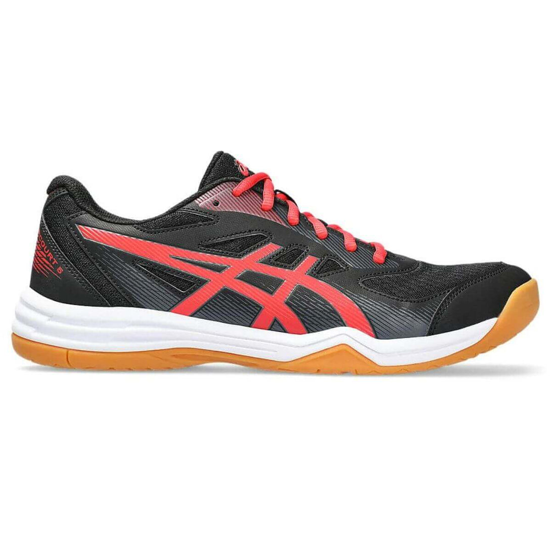 Asics Upcourt 5 Badminton Shoes (BLACK/CLASSIC RED)
