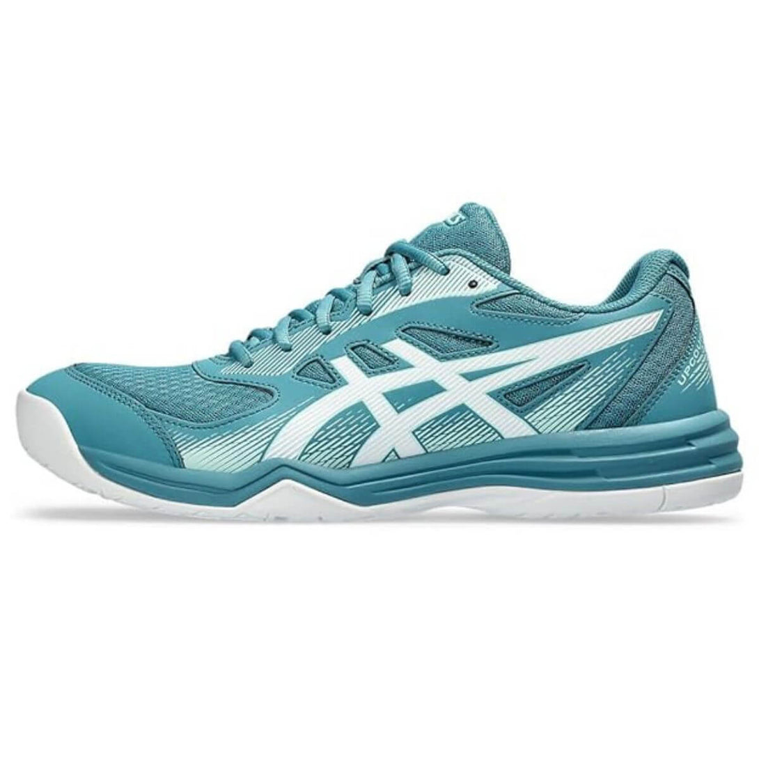 Asics Upcourt 5 Badminton Shoes (Blue Teal/White)