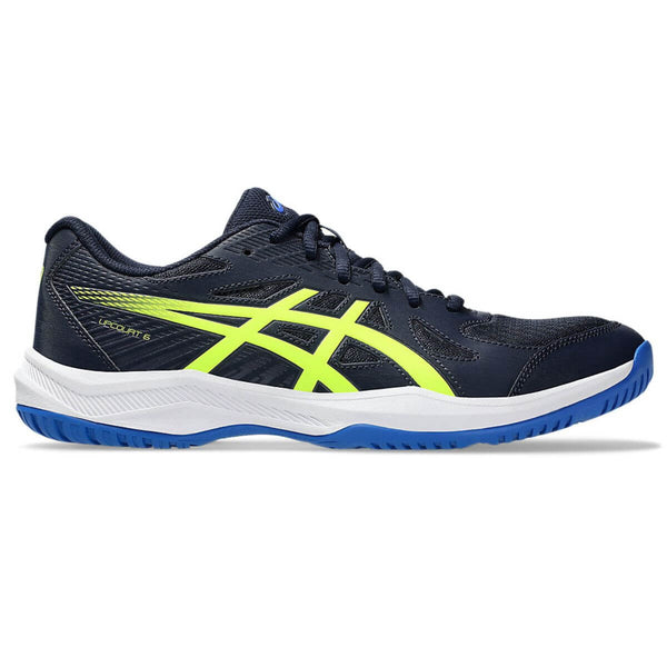 Asics Upcourt 6 Badminton Shoes (Midnight/Safety Yellow)