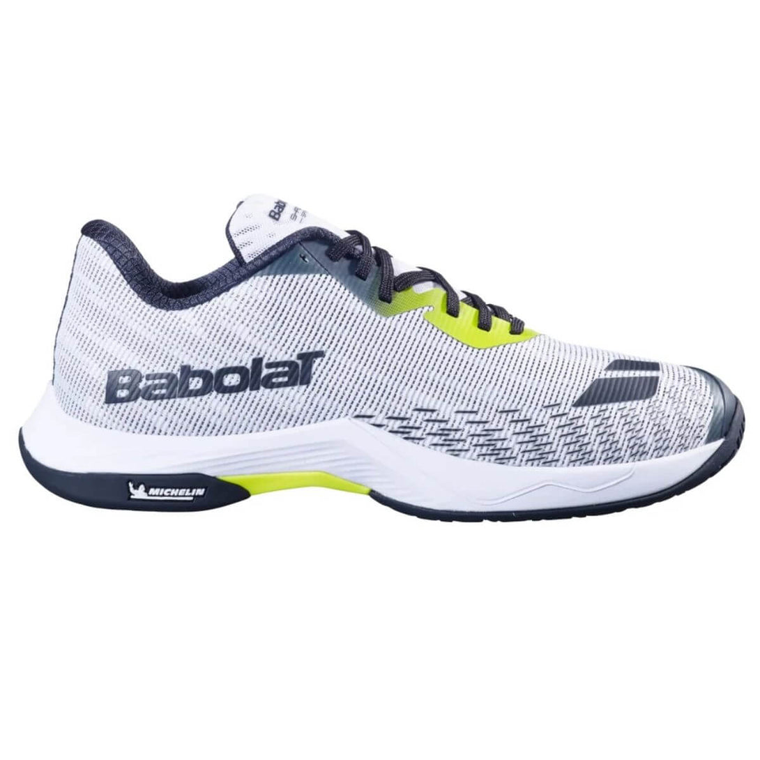 Babolat Shadow Spirit 2 Badminton Shoes (White/Lime) – Sportswing.in