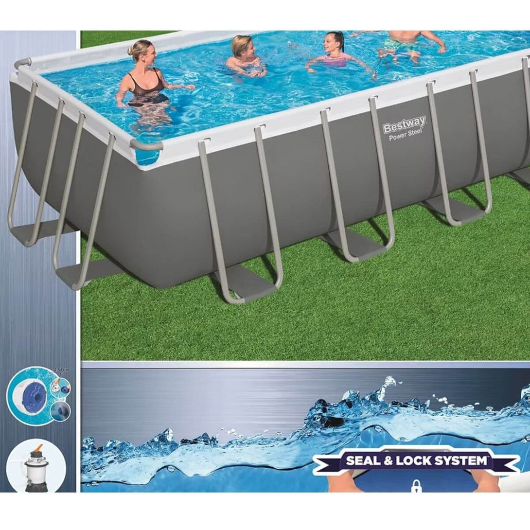 Bestway Power Steel Rectangle Pool Set-56671 – Sportswing.in