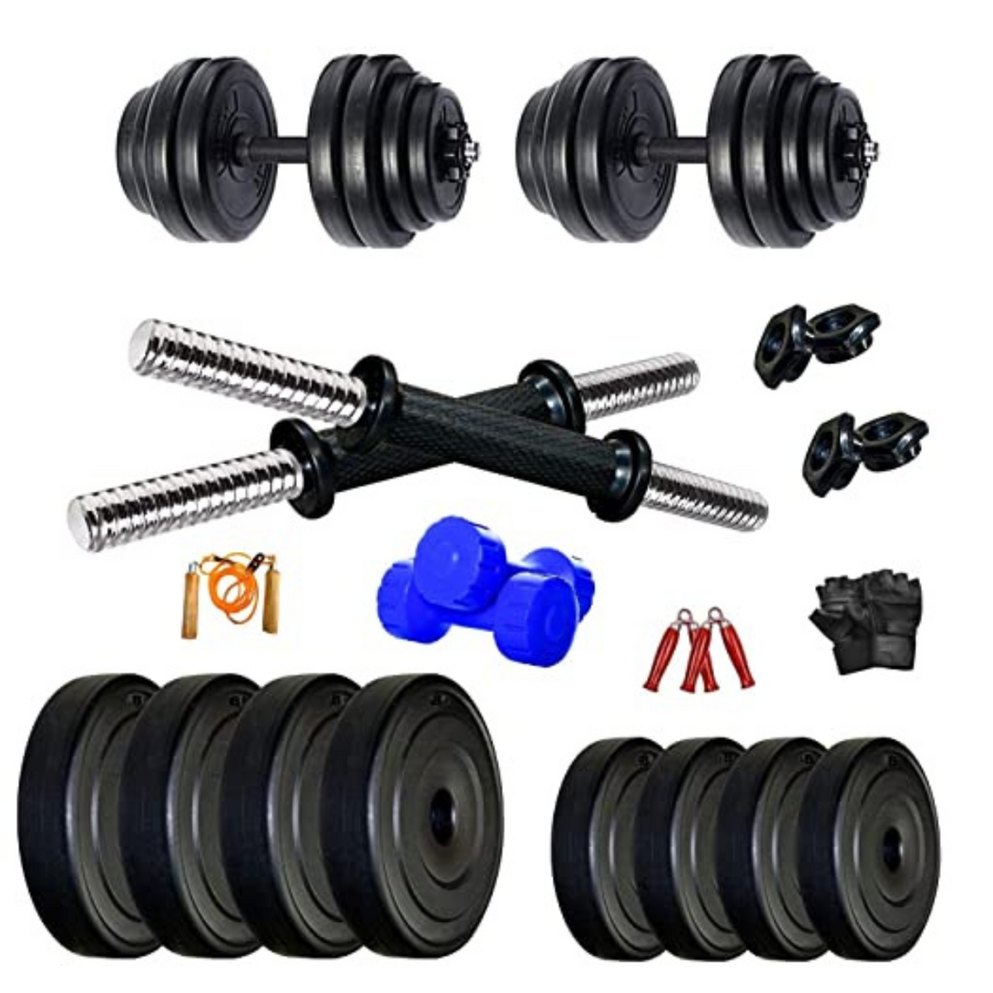 Bodyfit 12KG Adjustable Dumbbells Weights Fitness Home Gym Exercise Set
