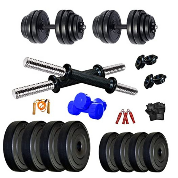 Bodyfit 12KG Adjustable Dumbbells Weights Fitness Home Gym Exercise Set