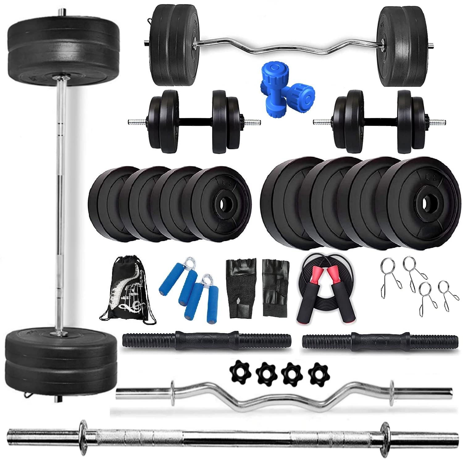 Bodyfit 30Kg Weight Plate Home Gym Dumbell Set – Sportswing.co