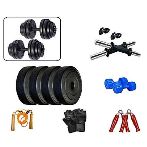 Bodyfit 8KG Adjustable Dumbbells Weights Fitness Home Gym Exercise Set