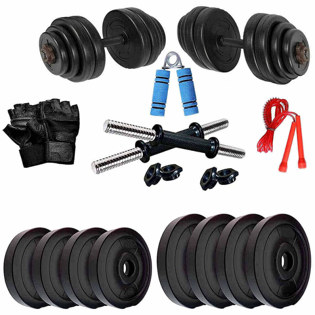 Bodyfit Adjustable Dumbbells Exercise Sets (20 Kg) – Sportswing.in