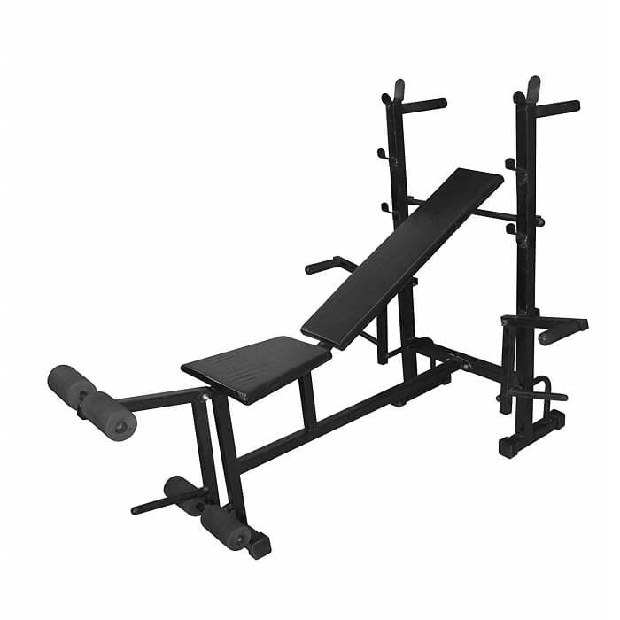 Bodyfit B-Deluxe Home Gym Combo 20 in 1 Bench with 80 kg Weight 5 Rods Home Gym & Fitness kit