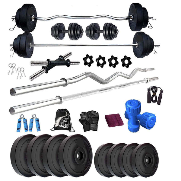 Bodyfit BF-100KG Combo 5ft Rod, 3ft Rod, 2 D.Rods Home Gym Fitness