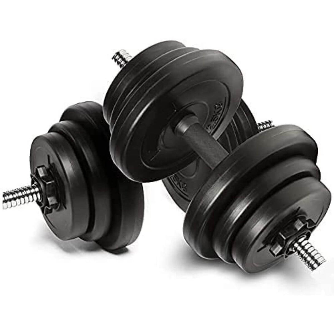 Bodyfit Dumbbell Set, [8-30 Kg], 1 Set Adjustable Dumbbell Rods, Adjustable Dumbbell