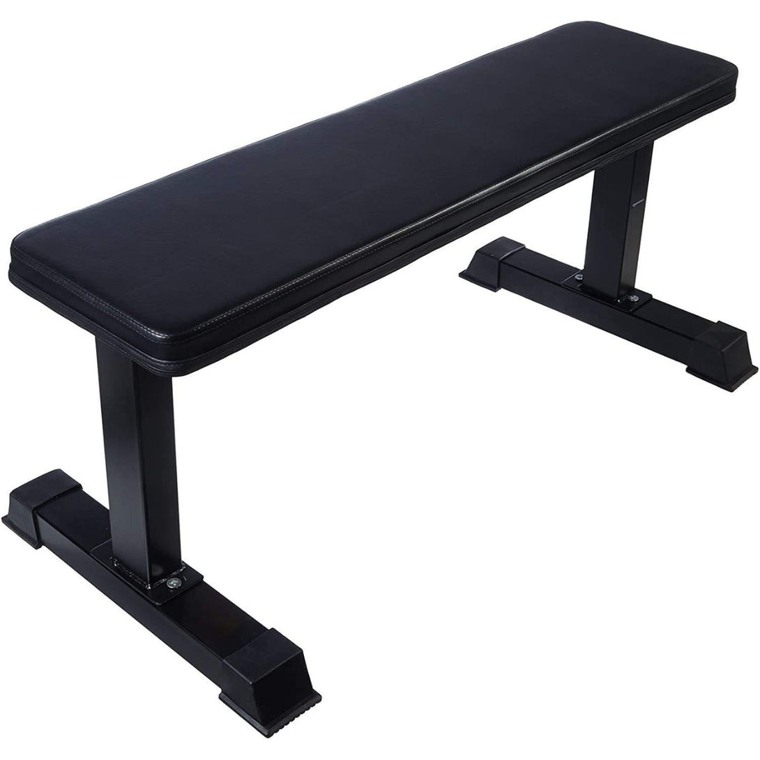 Bodyfit Flat Bench, Gym Bench, Flat Weight Bench, Adjustable Bench for Home Gym