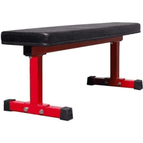 Bodyfit Heavy Duty Multipurpose Home Gym Bench (Black, FLAT RED BENCH)