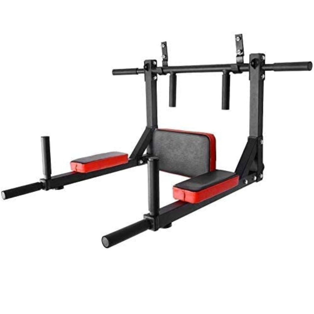 Bodyfit Heavy Multifunctional Wall Mounted pull Up Bar Height Bar Dip Station