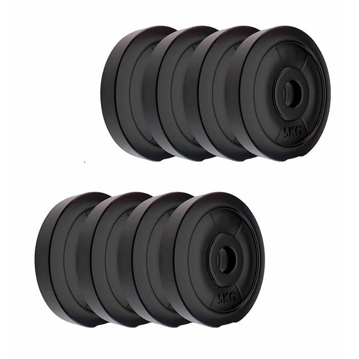 Bodyfit Home Gym Combo Set, Gym Equipment, [8 kg-52 kg] with 3 Ft Curl Rod + 1 Pair of Dumbbell Rod with PVC Dumbbell Plates, Exercise Set, Home Gym Kit with Gym Bag