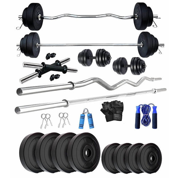 Bodyfit Home Gym Combo, Home Gym Set, Gym Equipments (12Kg Combo)