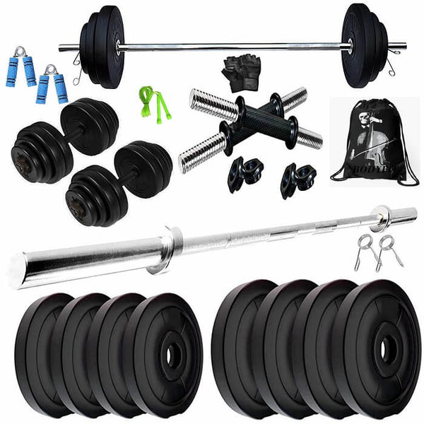 Bodyfit Home Gym Combo, Home Gym Set, Gym Equipments (32Kg Set)
