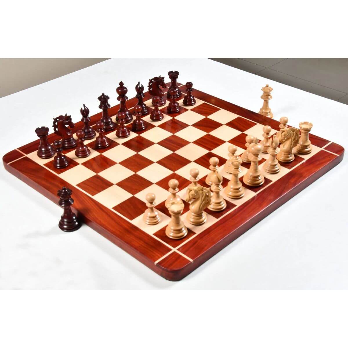 Chessbazaar American Adios Luxury Chess Set With Board In Bud Rosewood ...
