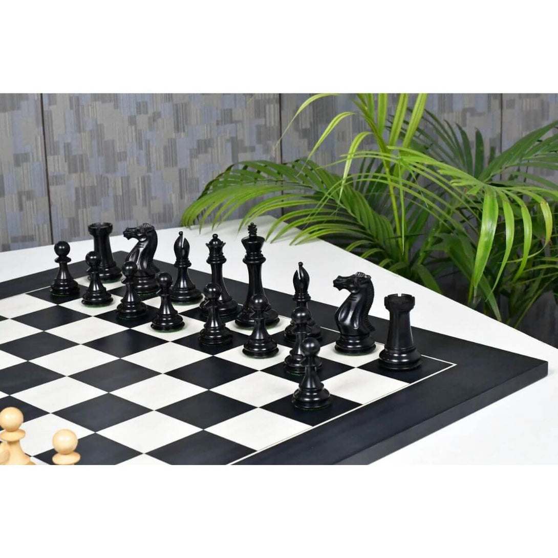 Chessbazaar Combo Of Dominator Series Chess Pieces In Ebony / Box Wood ...