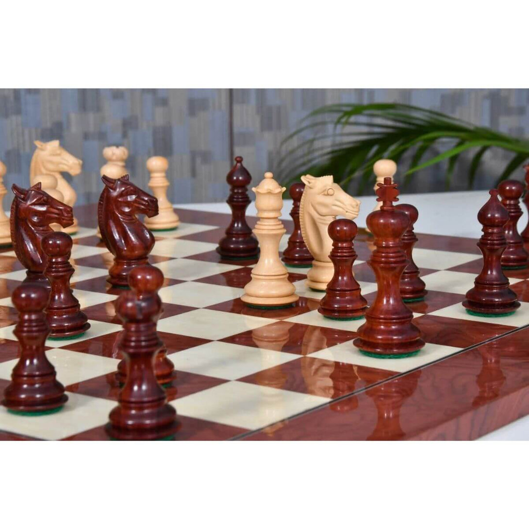Chessbazaar Meghdoot Staunton Chess Pieces In Bud Rose & Boxwood - 3.1 ...