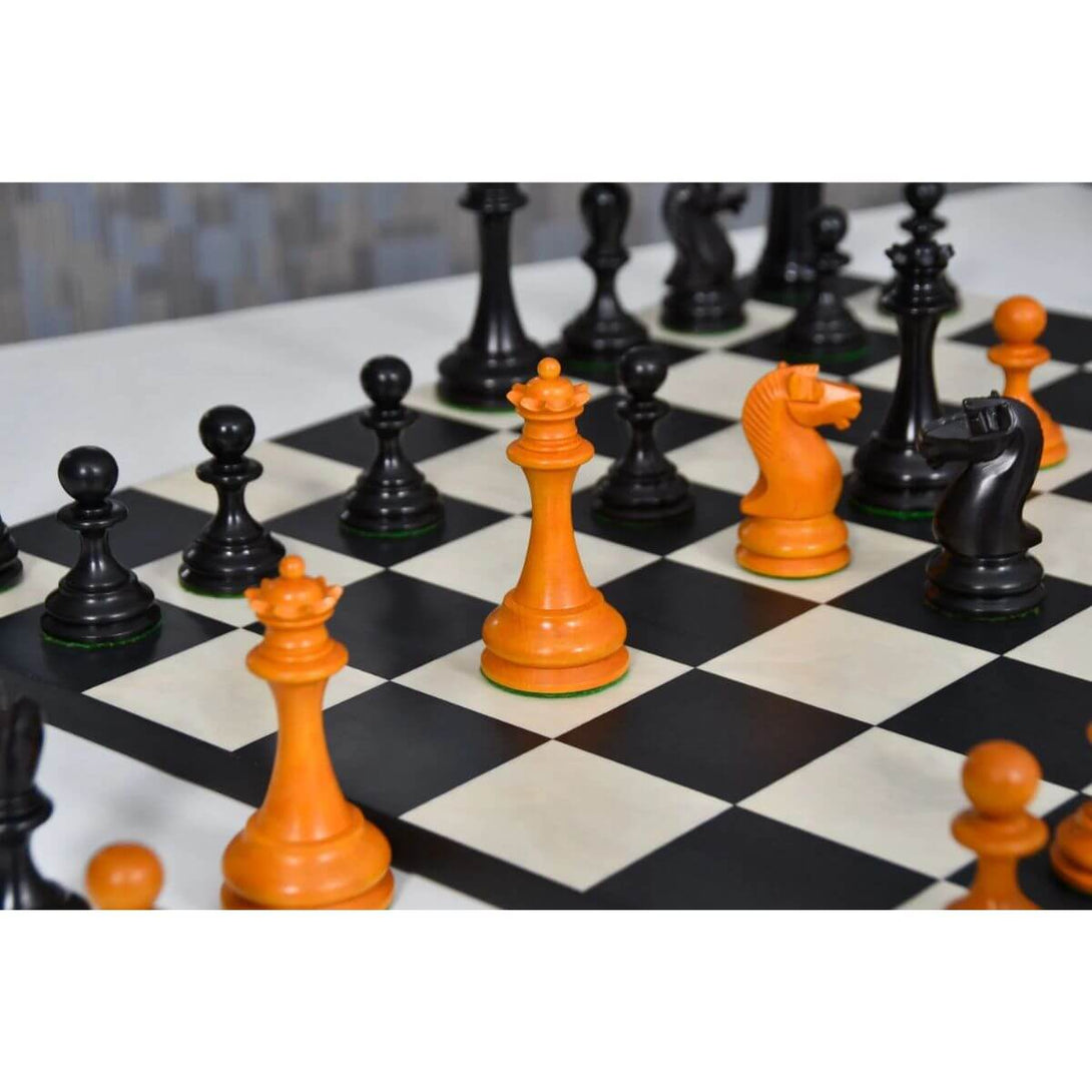 Chessbazaar Repro B & Co 1860s Pieces In Ebony/Antiqued Boxwood - 4