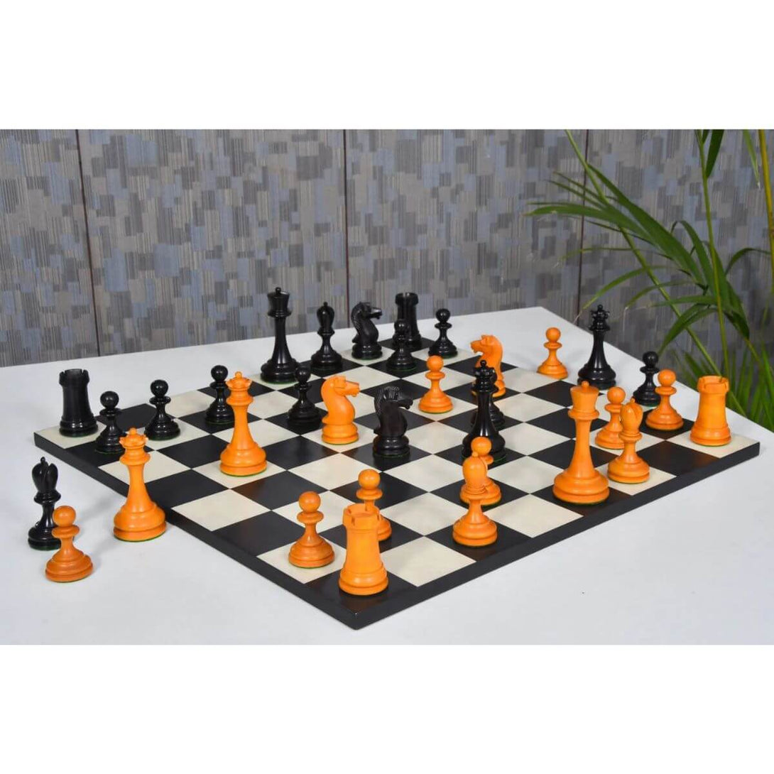 Chessbazaar Repro B & Co 1860s Pieces In Ebony/Antiqued Boxwood - 4