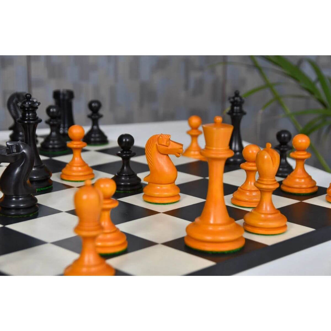 Chessbazaar Repro B & Co 1860s Pieces In Ebony/Antiqued Boxwood - 4
