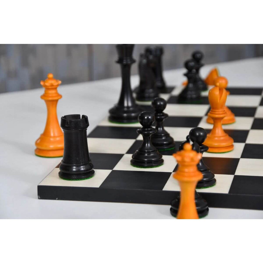 Chessbazaar Repro B & Co 1860s Pieces In Ebony/Antiqued Boxwood - 4
