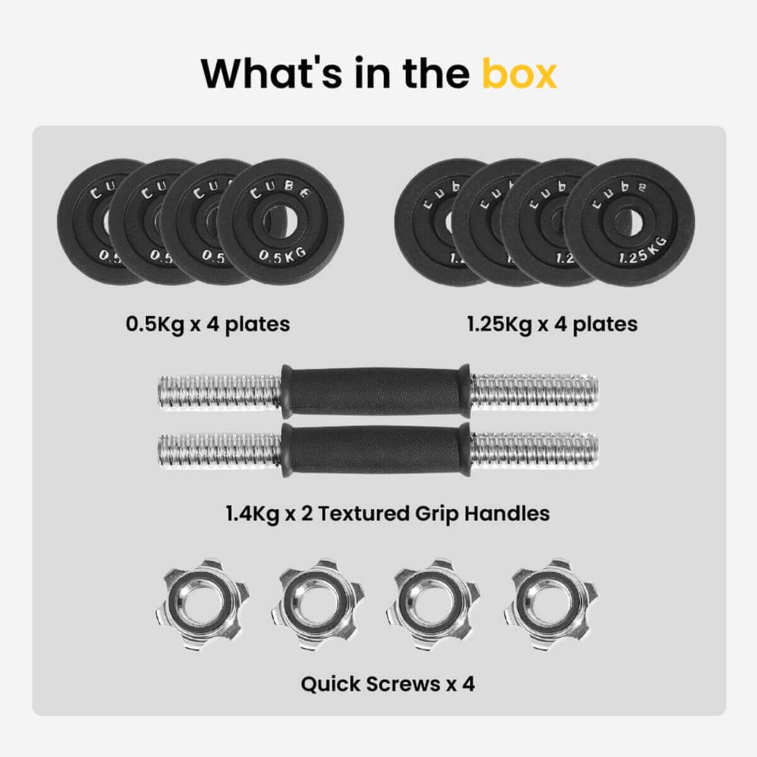 Cube Club 20KG Dumbbell kit (8 Dumbbells 1)