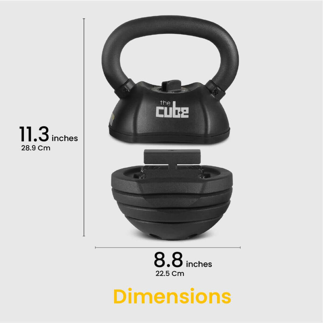 Cube Club power Kettle Pro 30lbs | Weight Adjustable kettlebell | 5 Kettlebells in 1