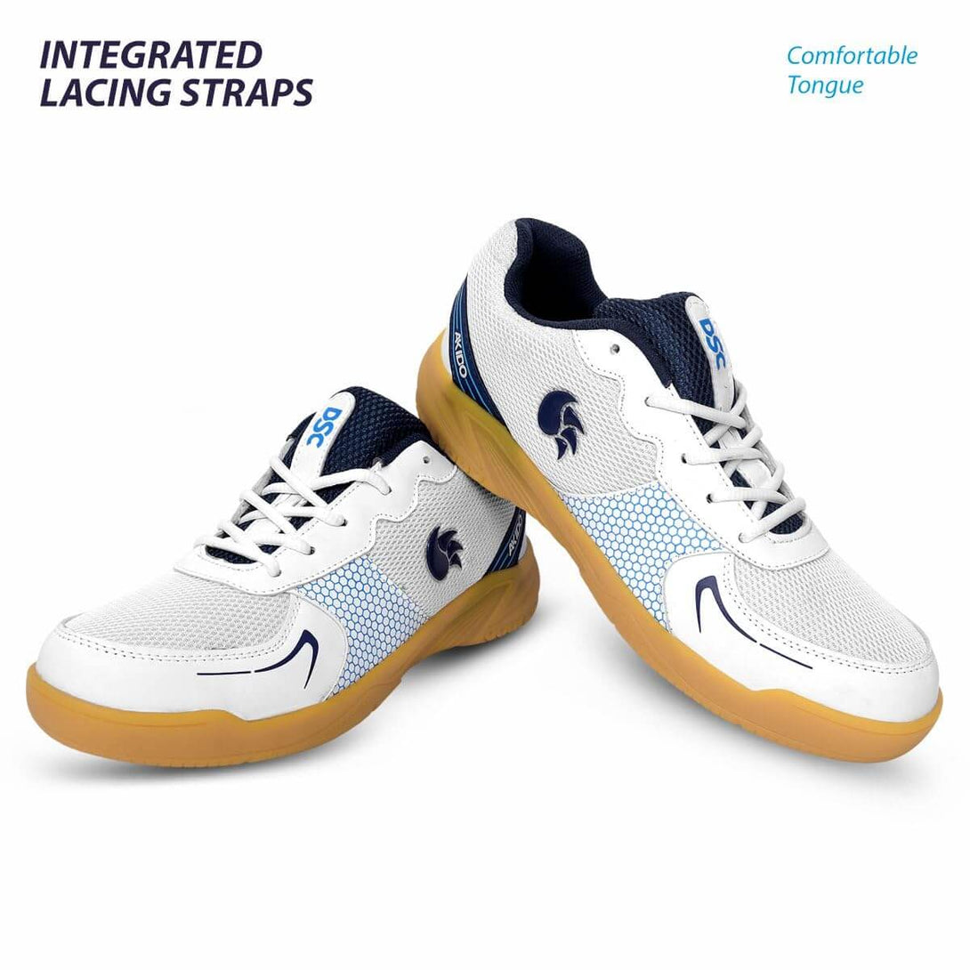 DSC Akido Badminton Shoes (Wht/Nvy/Cre)